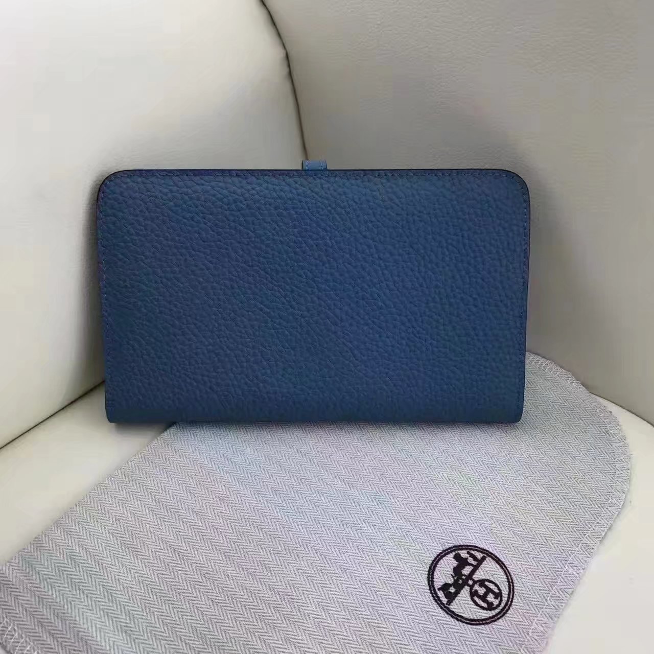 Hermes Dogon Compact Wallet Medium Blue