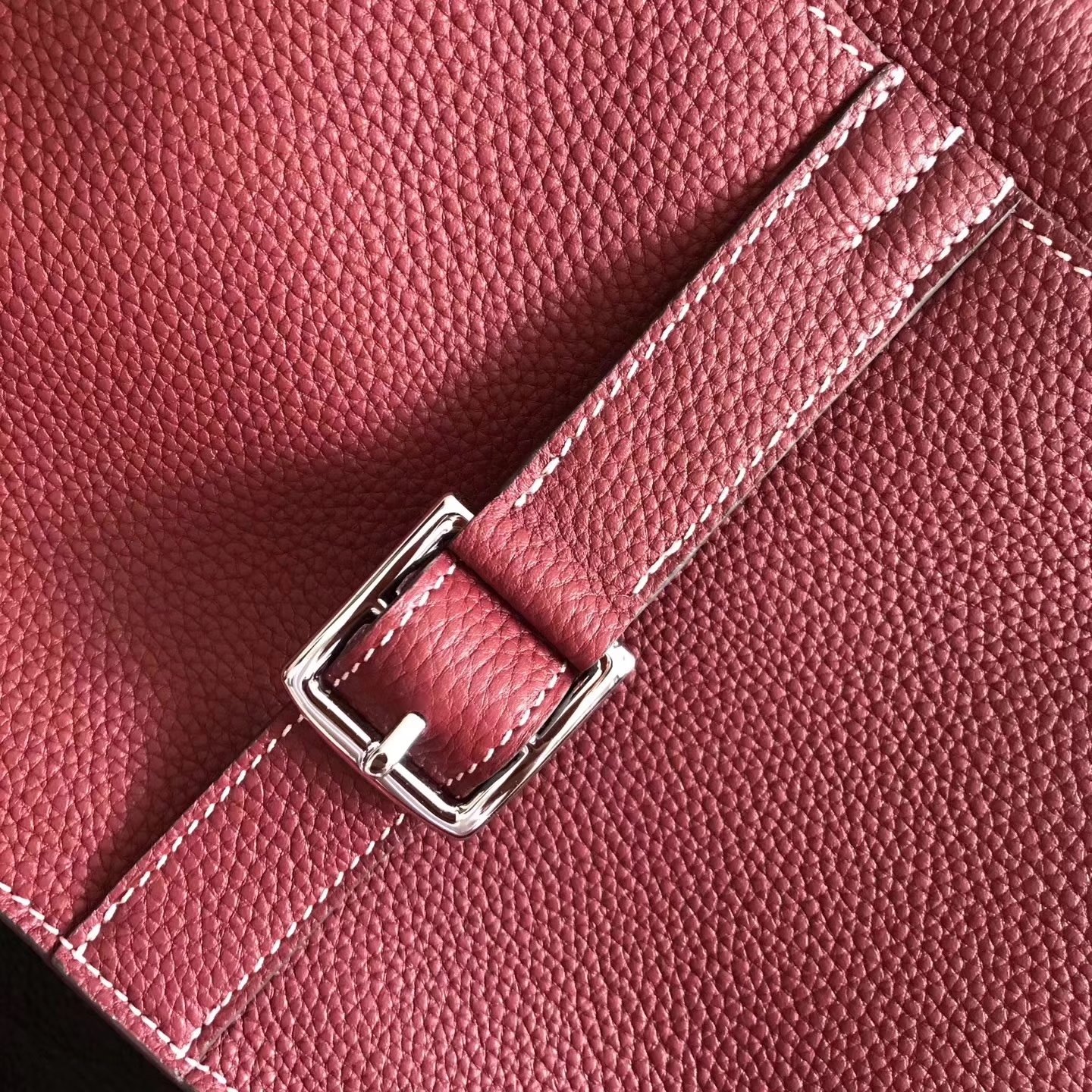 Hermes Halzan 31cm Red Swift Calfskin Bag