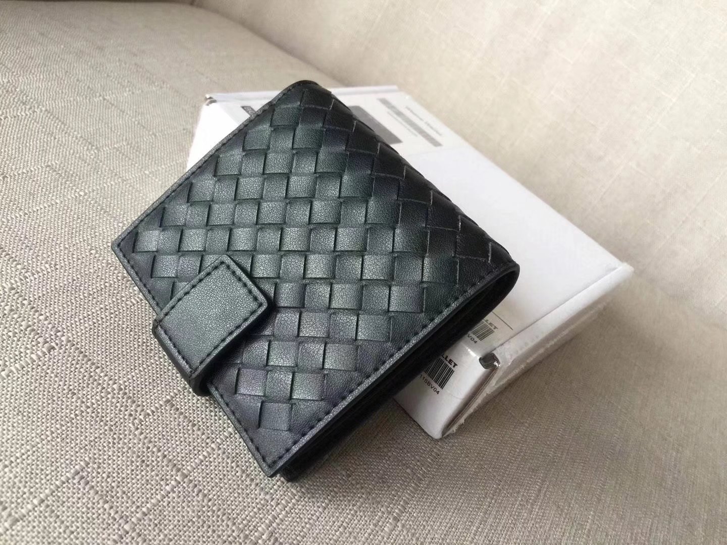 Bottega Veneta Intrecciato Nappa Leather Mini Wallet Black