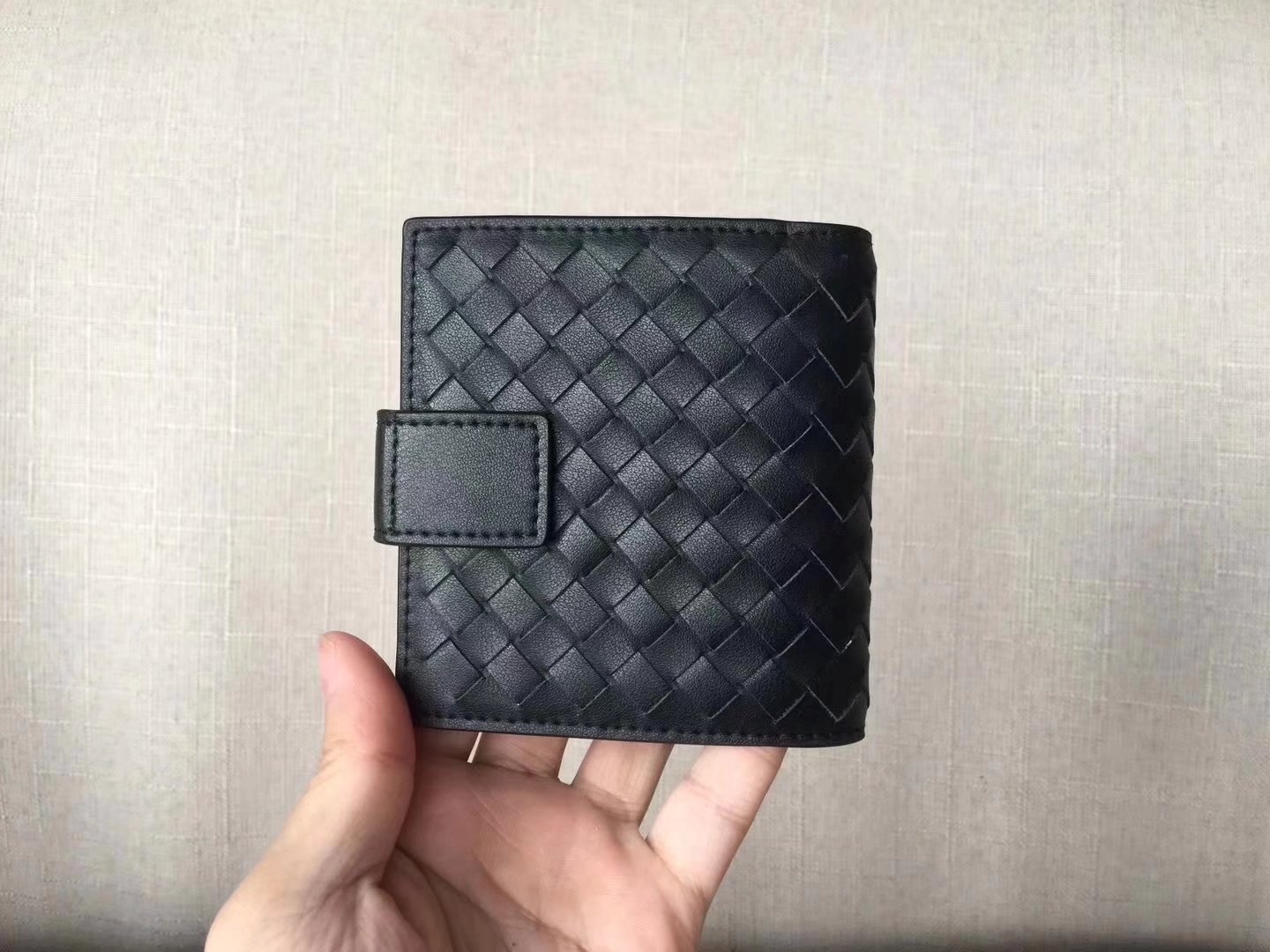 Bottega Veneta Intrecciato Nappa Leather Mini Wallet Black