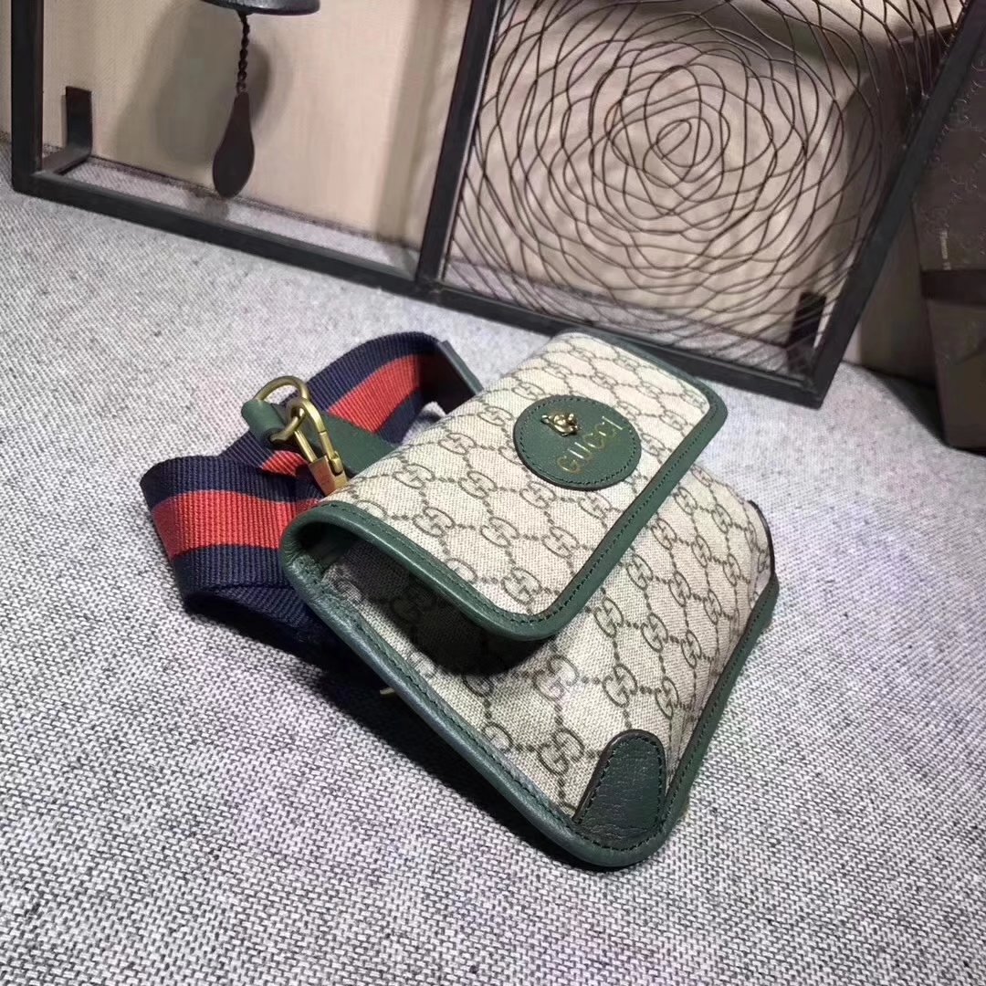 Gucci 489617 GucciTotem GG Supreme Messenger Bag Green