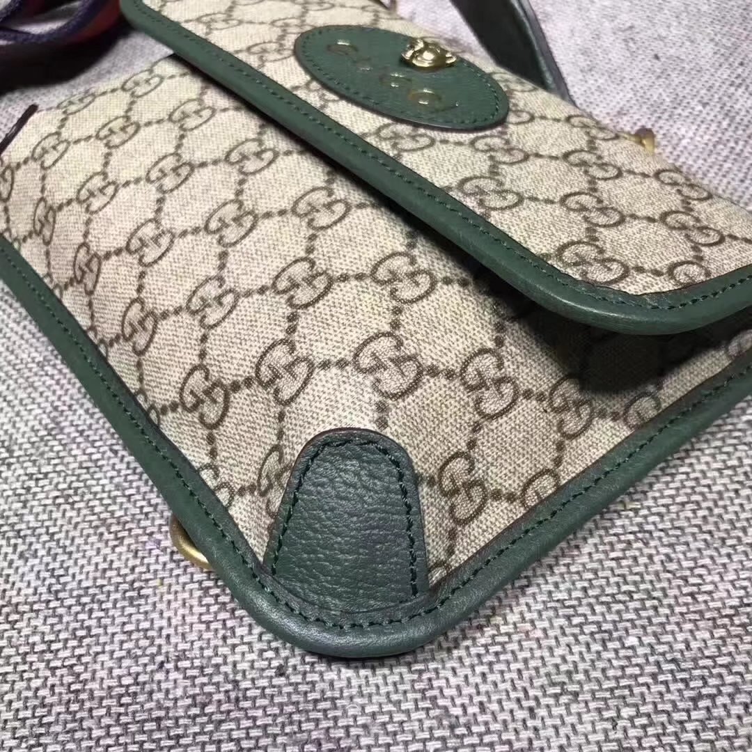 Gucci 489617 GucciTotem GG Supreme Messenger Bag Green