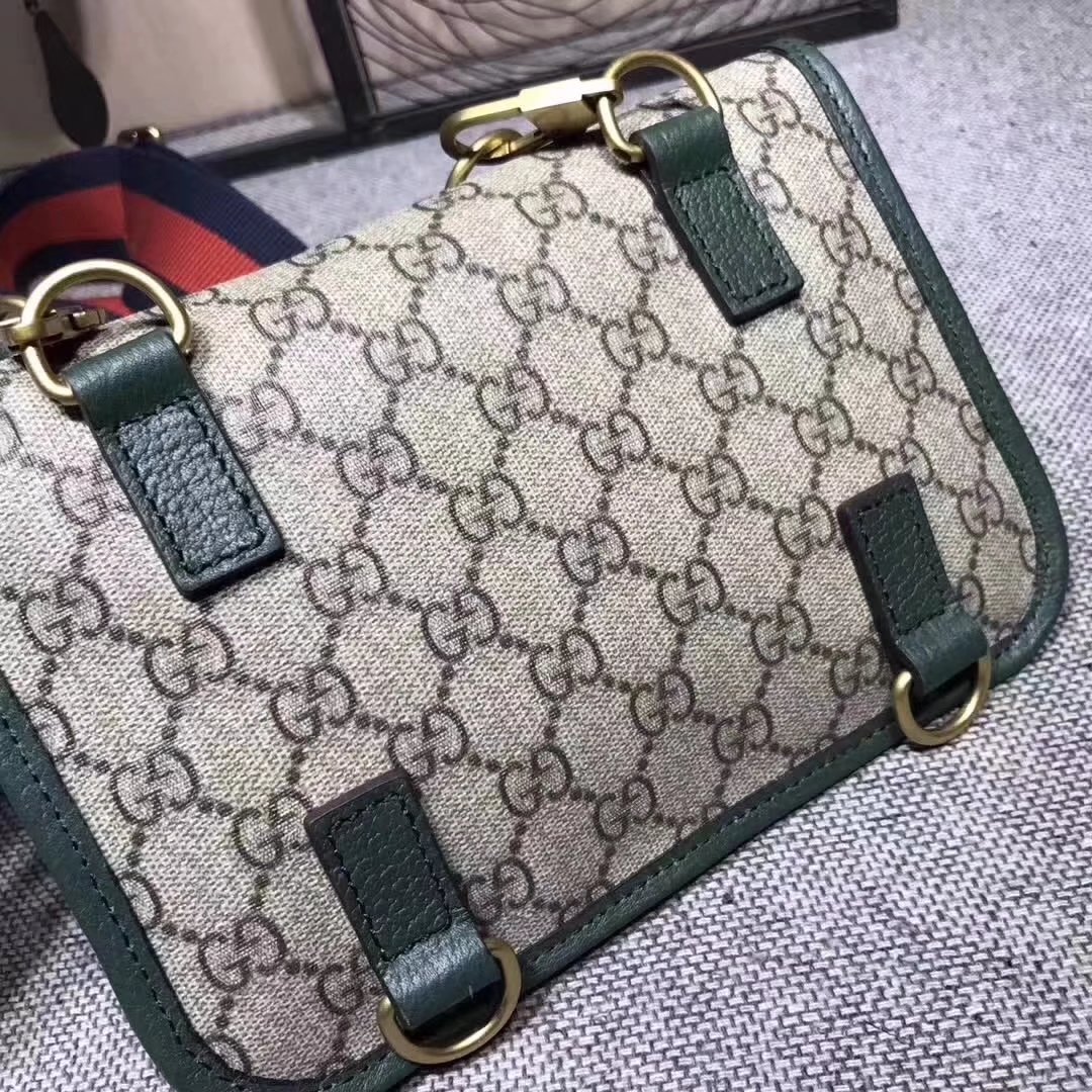 Gucci 489617 GucciTotem GG Supreme Messenger Bag Green