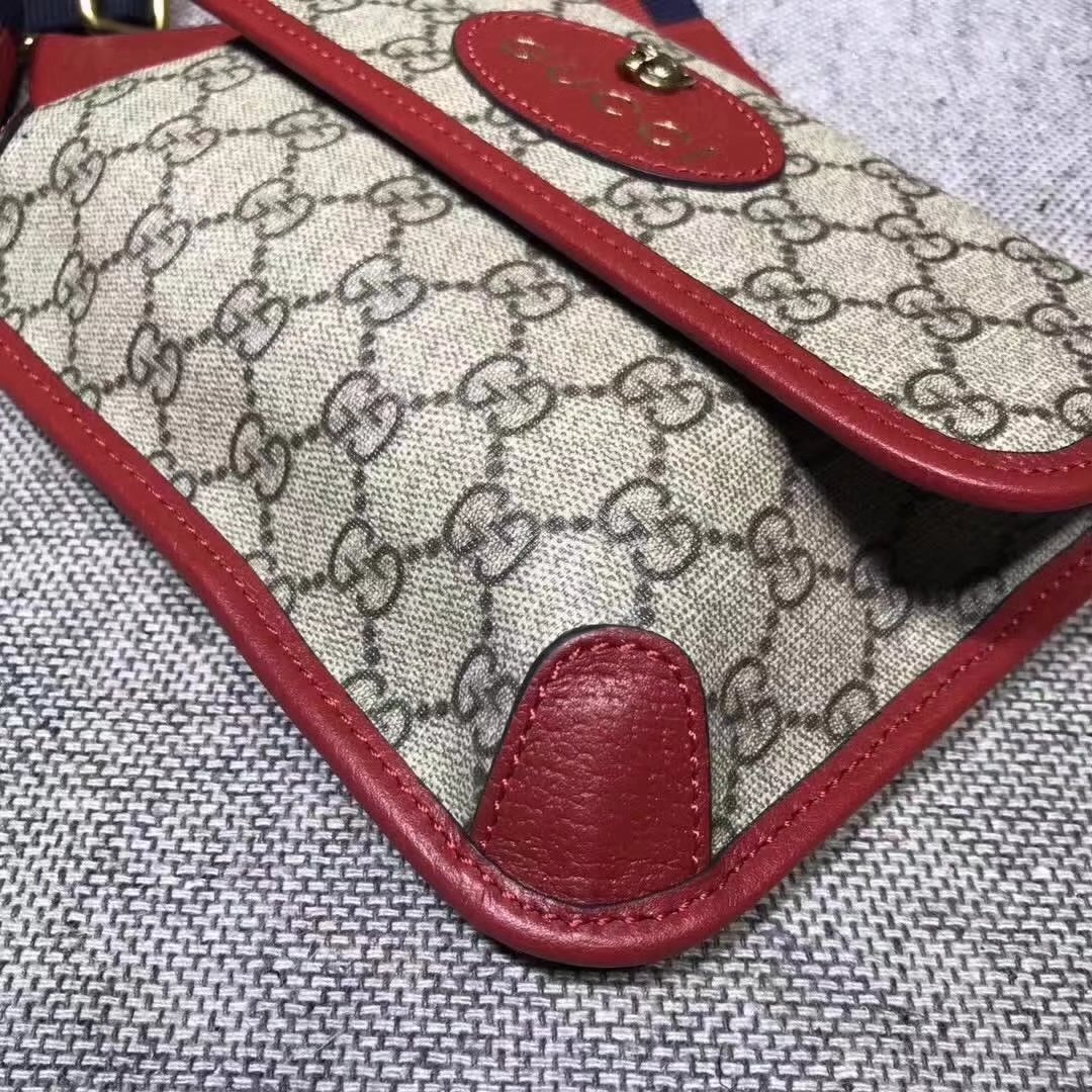 Gucci 489617 GucciTotem GG Supreme Messenger Bag Red