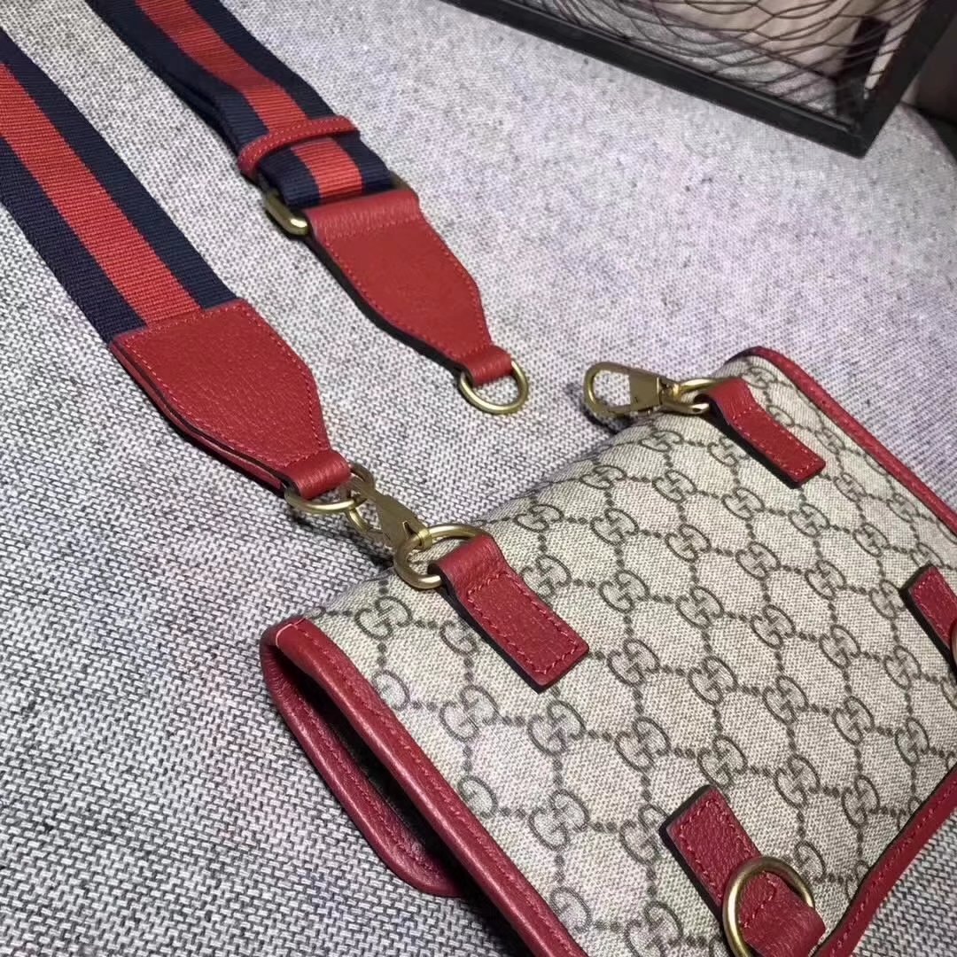 Gucci 489617 GucciTotem GG Supreme Messenger Bag Red