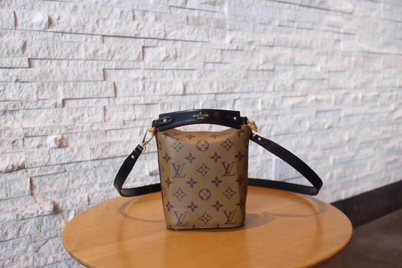 Louis Vuitton M43518 Bento Box Shoulder Bag Monogram and Monogram Reverse Coated Canvas