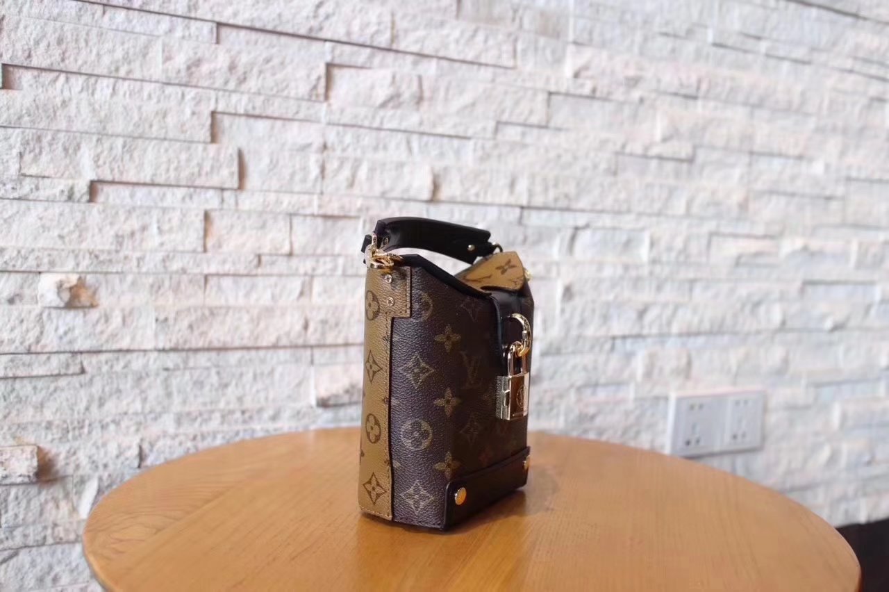 Louis Vuitton M43518 Bento Box Shoulder Bag Monogram and Monogram Reverse Coated Canvas