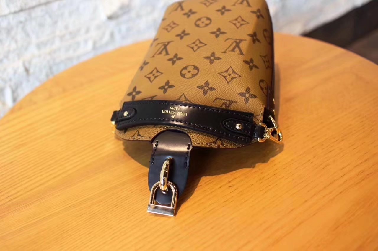 Louis Vuitton M43518 Bento Box Shoulder Bag Monogram and Monogram Reverse Coated Canvas