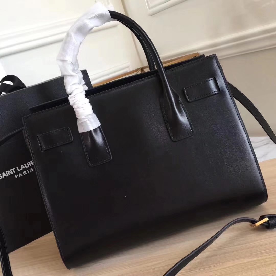 Saint Laurent 32cm Sac De Jour Souple Duffle Bag in Black