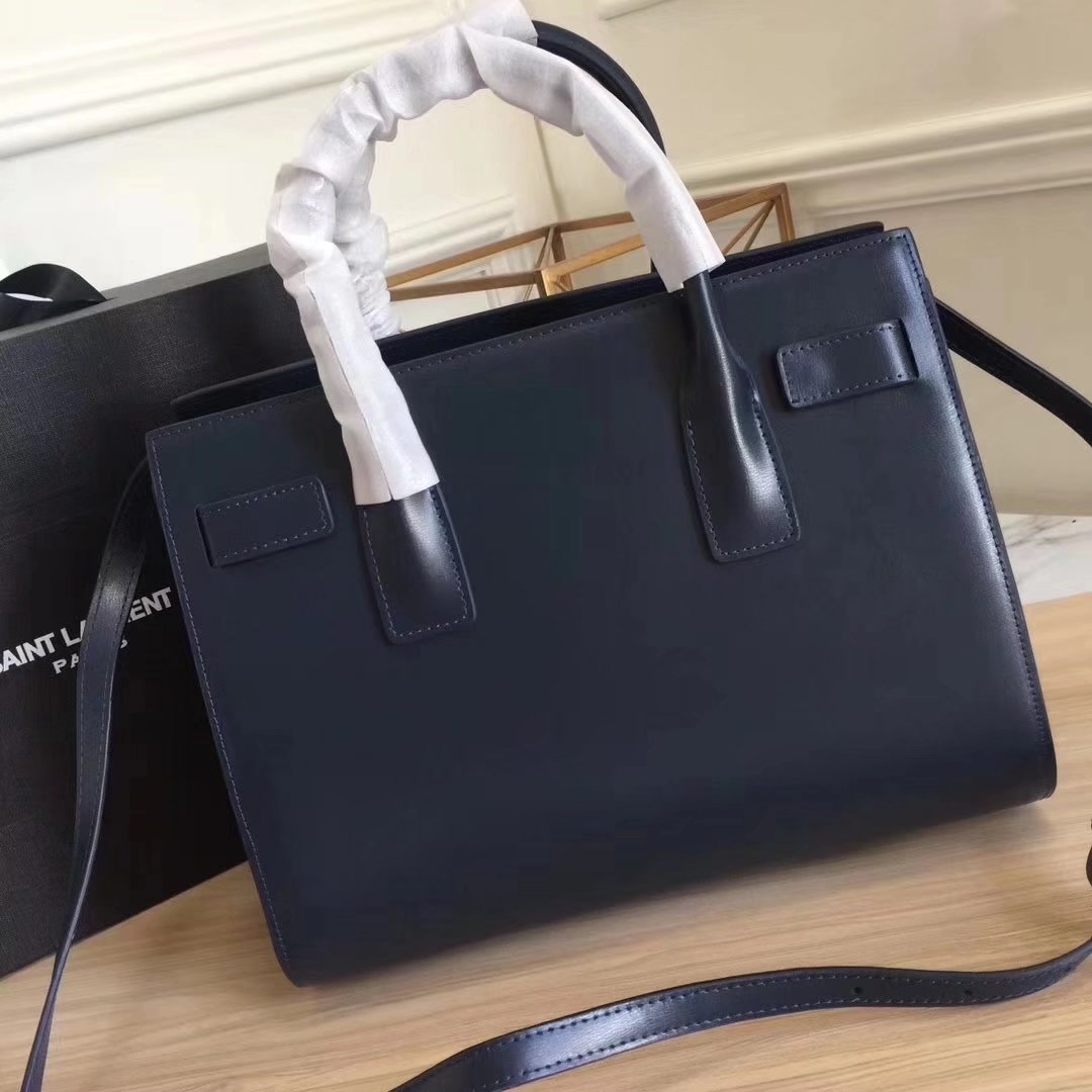 Saint Laurent 32cm Sac De Jour Souple Duffle Bag in Blue