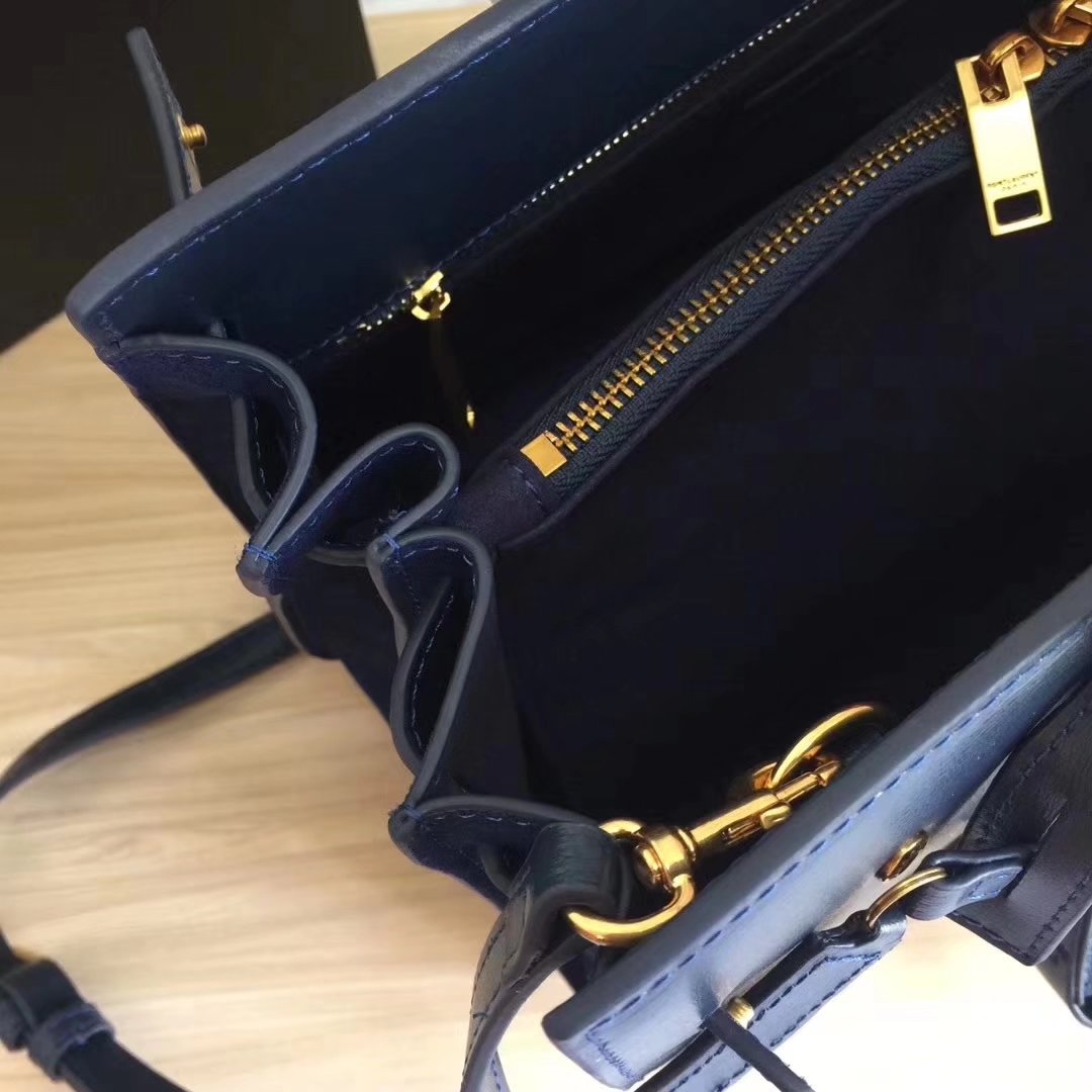 Saint Laurent 32cm Sac De Jour Souple Duffle Bag in Blue