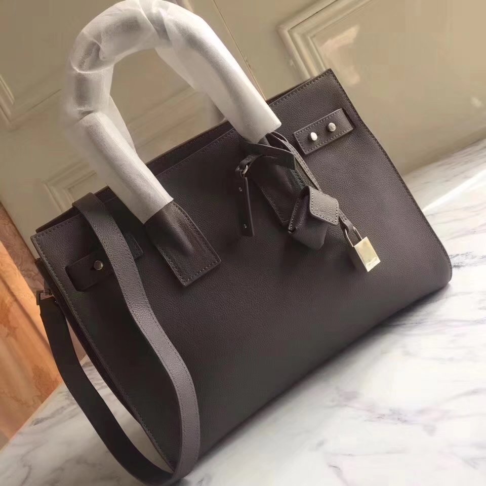 Saint Laurent 32cm Sac De Jour Souple Duffle Bag in Grey