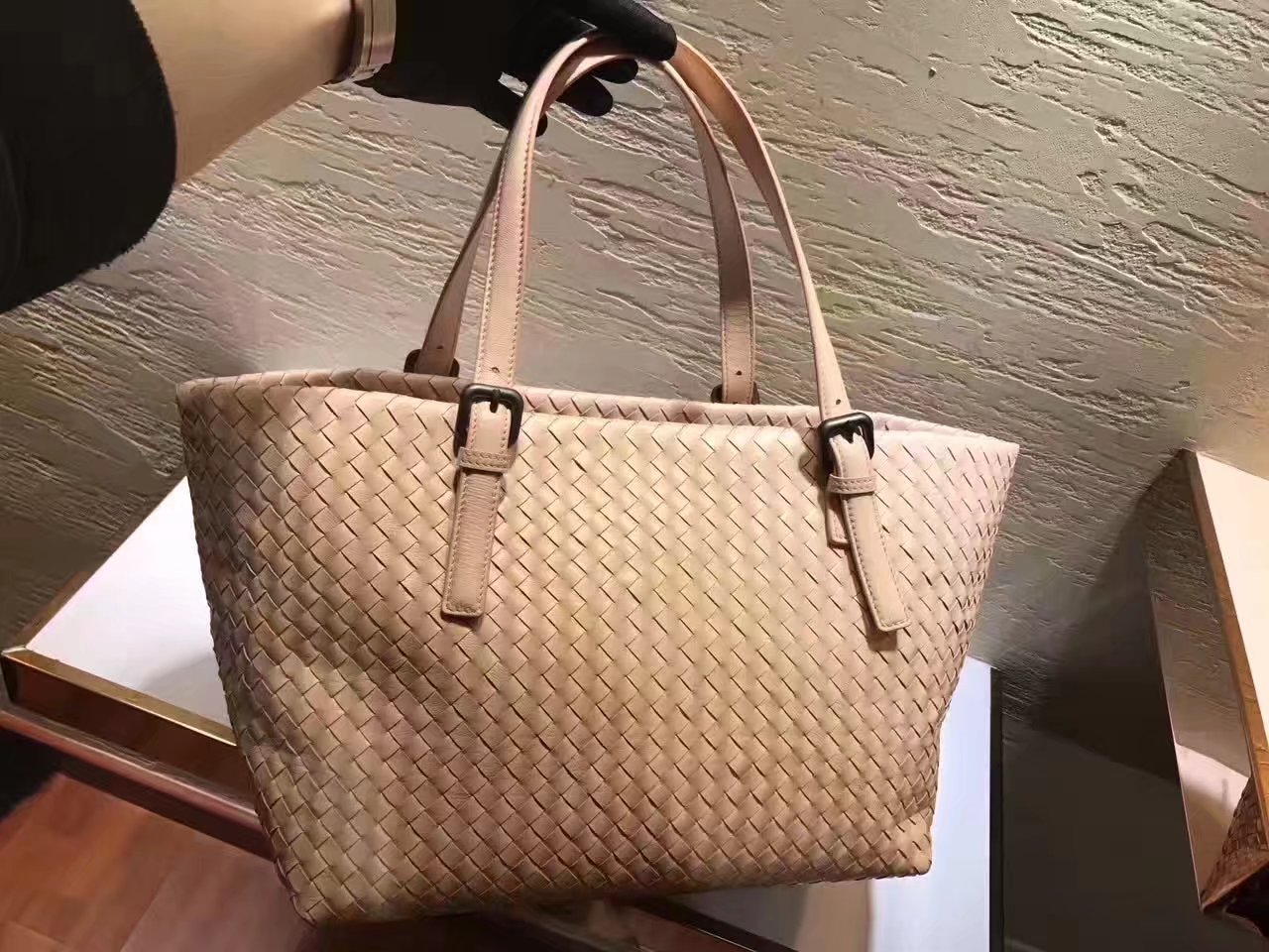 Bottega Veneta Large Tote Bag Intrecciato Nappa Khaki