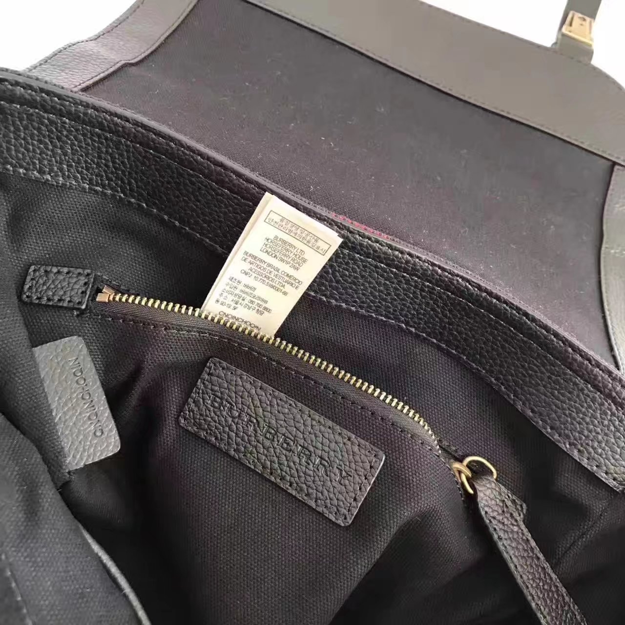 Burberry Small Canvas Check Messenger Bag Black