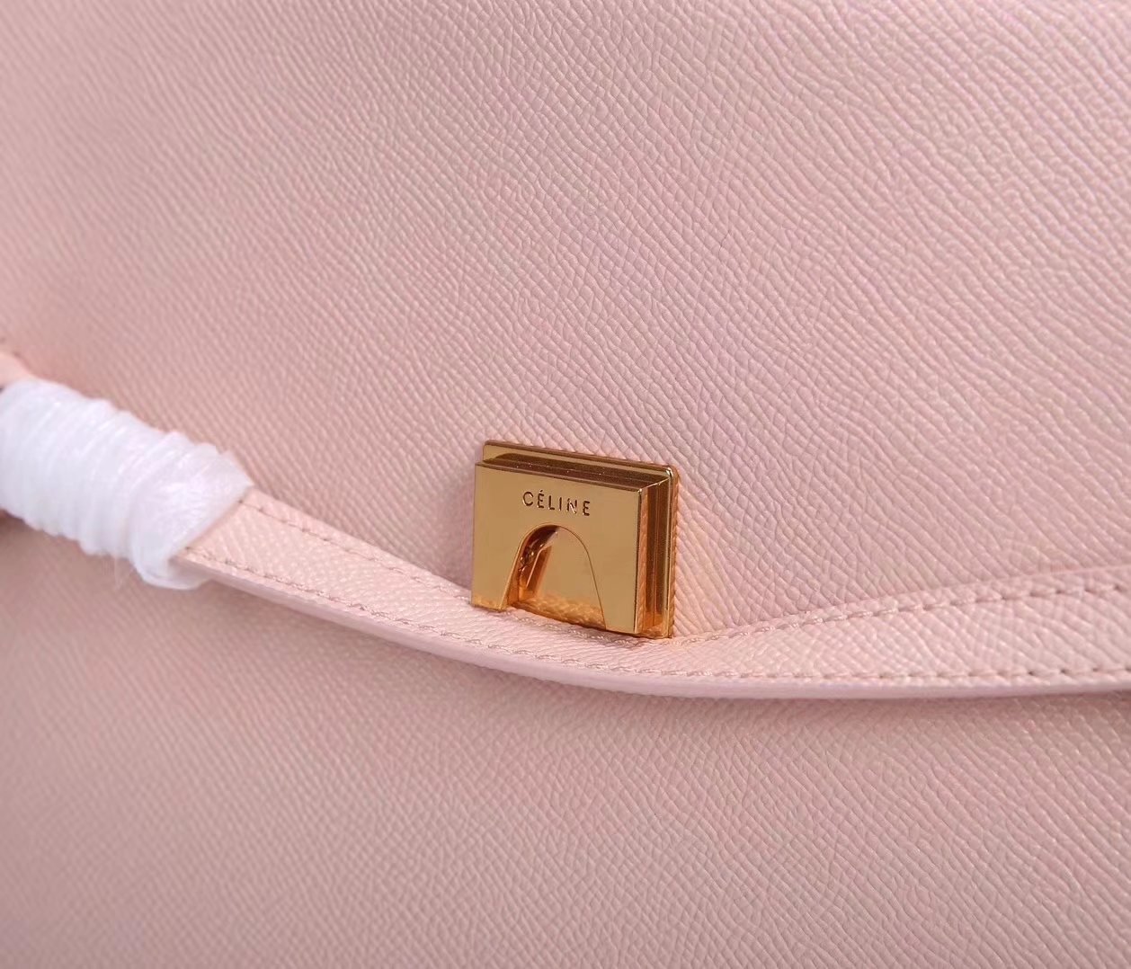 Celine Women Mini Belt Bag in Grained Calfskin Leather Pink