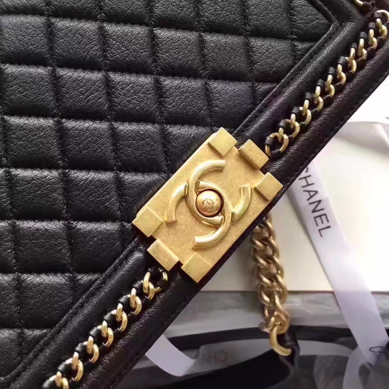 Chanel Boy Chanel Black Handbag With Handle