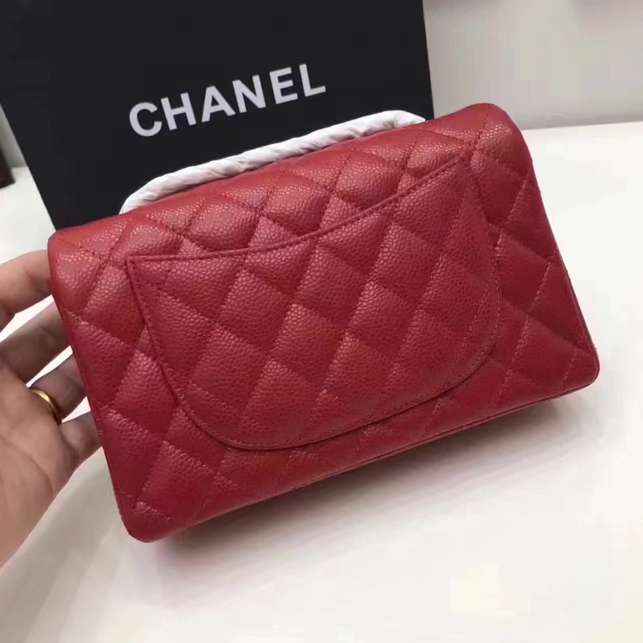 Chanel CF2.0 Caviar Leather Bag with Gold