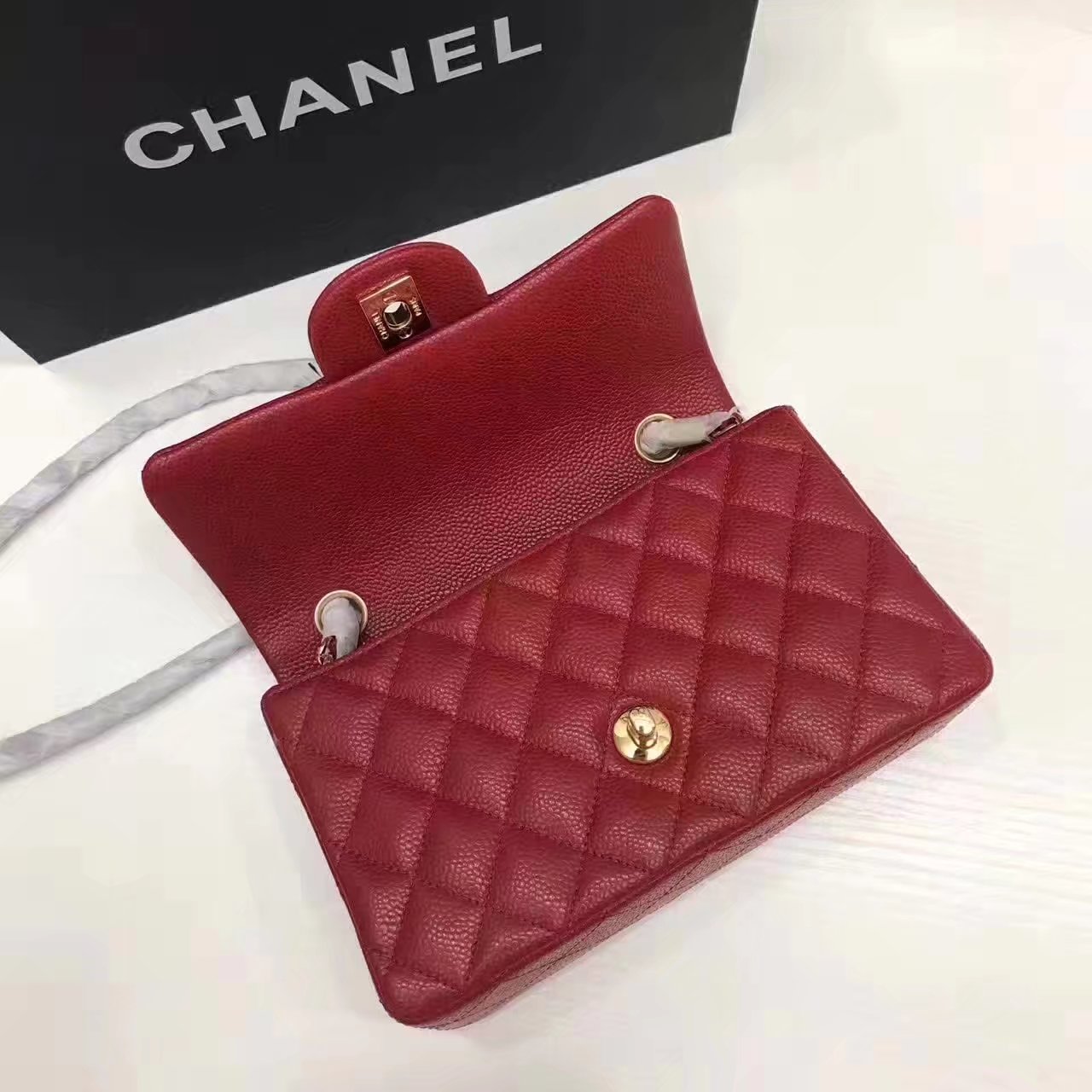 Chanel CF2.0 Caviar Leather Bag with Gold