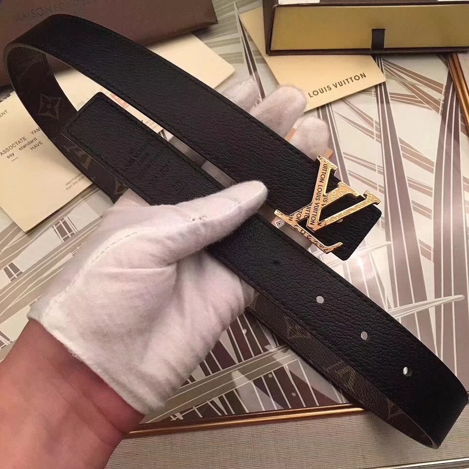 Cheap Louis Vuitton 3cm Reversible Leather Belt 018