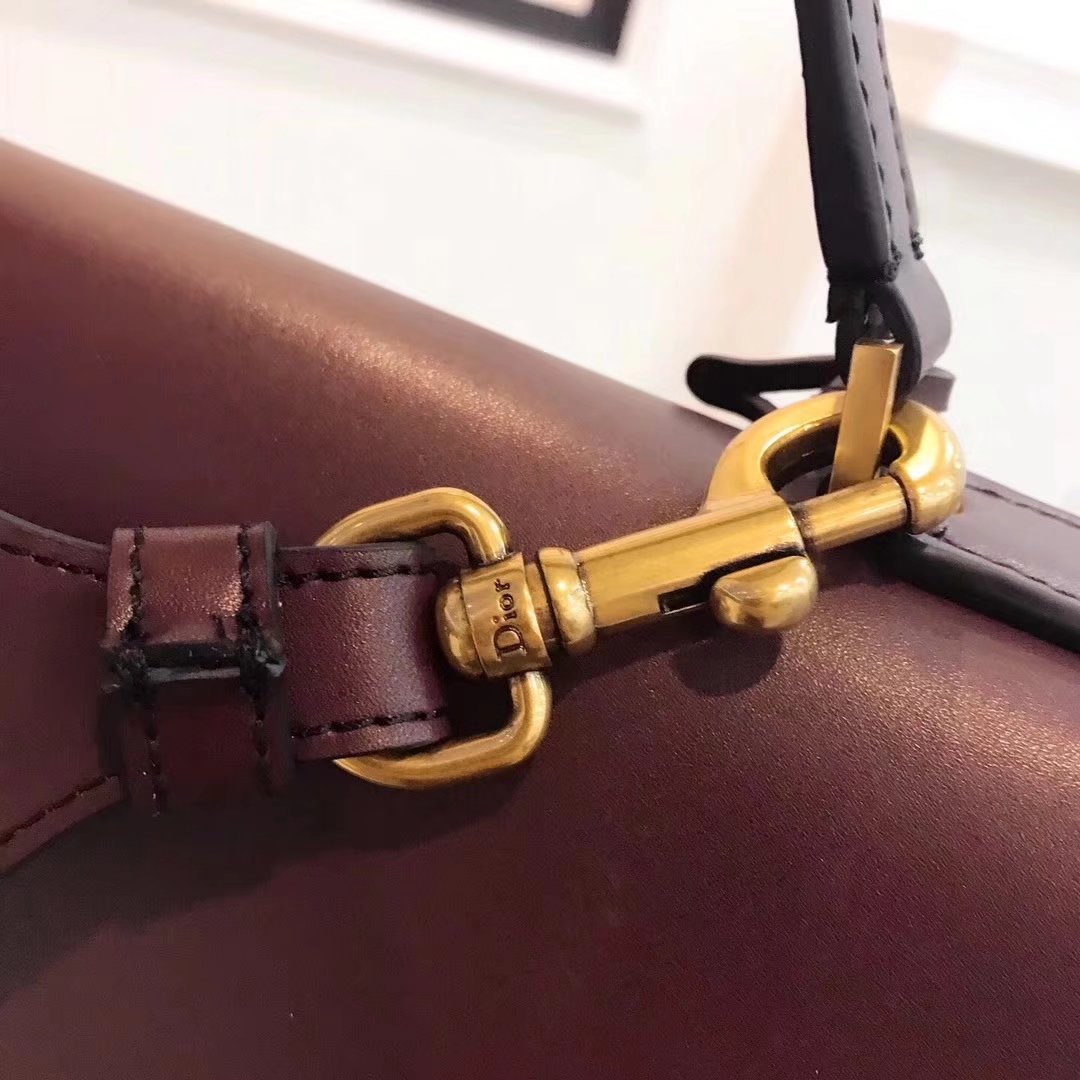 Dior Dioraddict Handbag in Brown Grained Calfskin