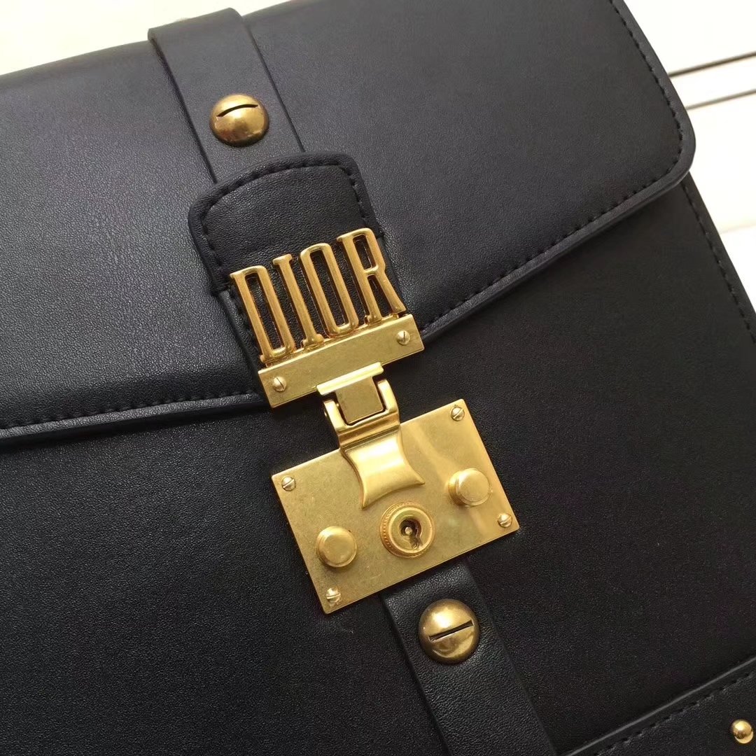 Dior Square Dioraddict Flap Bag in Blue Smooth Calfskin