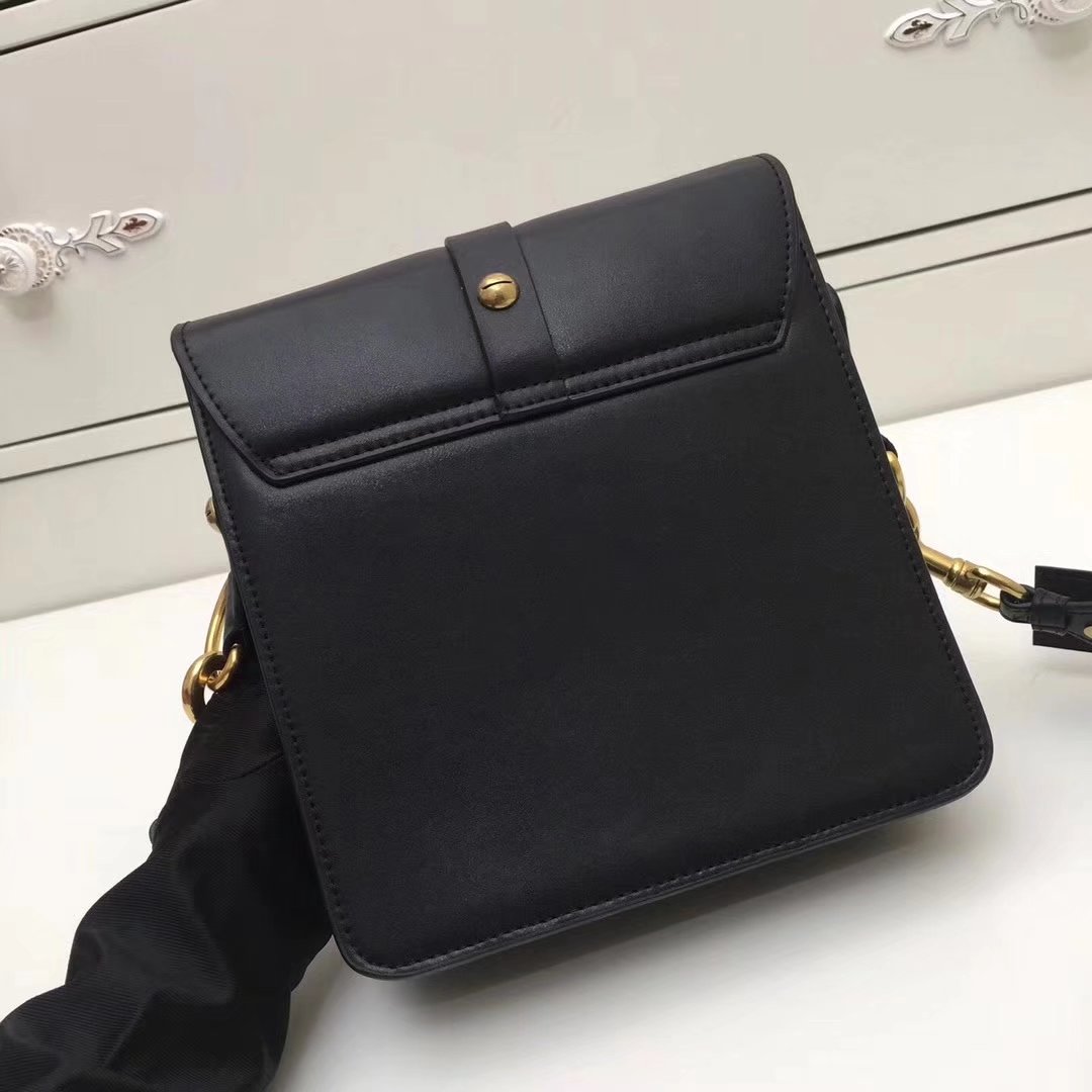 Dior Square Dioraddict Flap Bag in Blue Smooth Calfskin