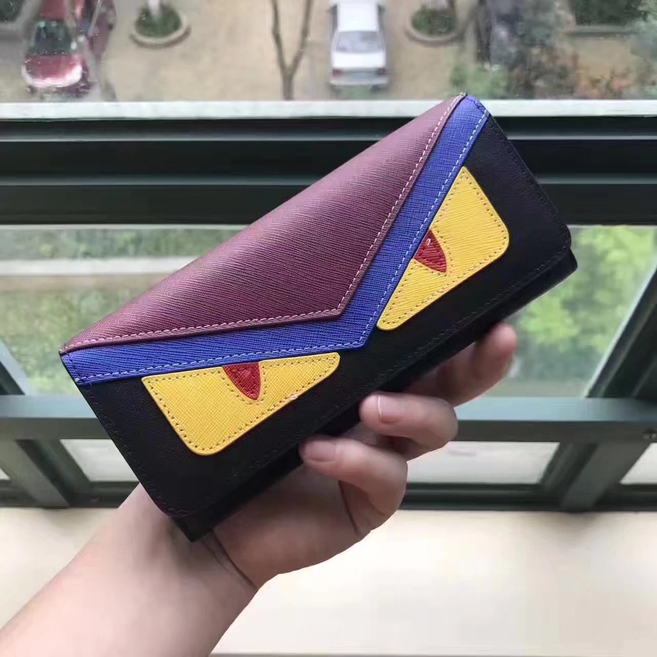 Fendi Continental Wallet in Black Leather