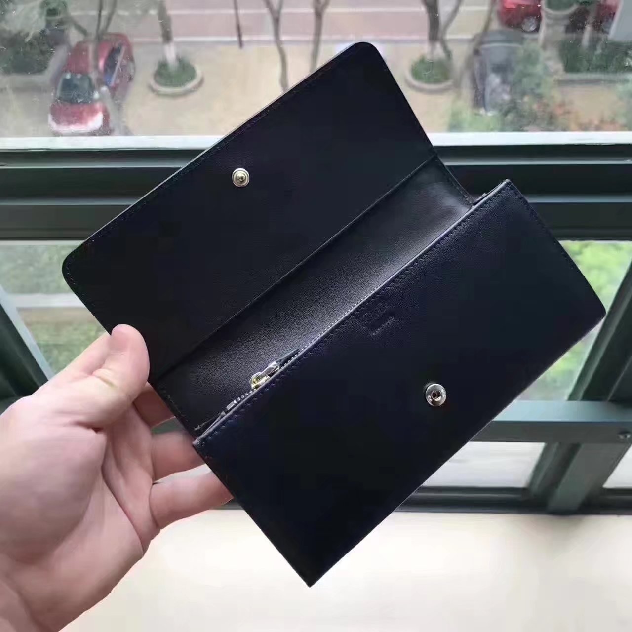 Fendi Continental Wallet in Black Leather