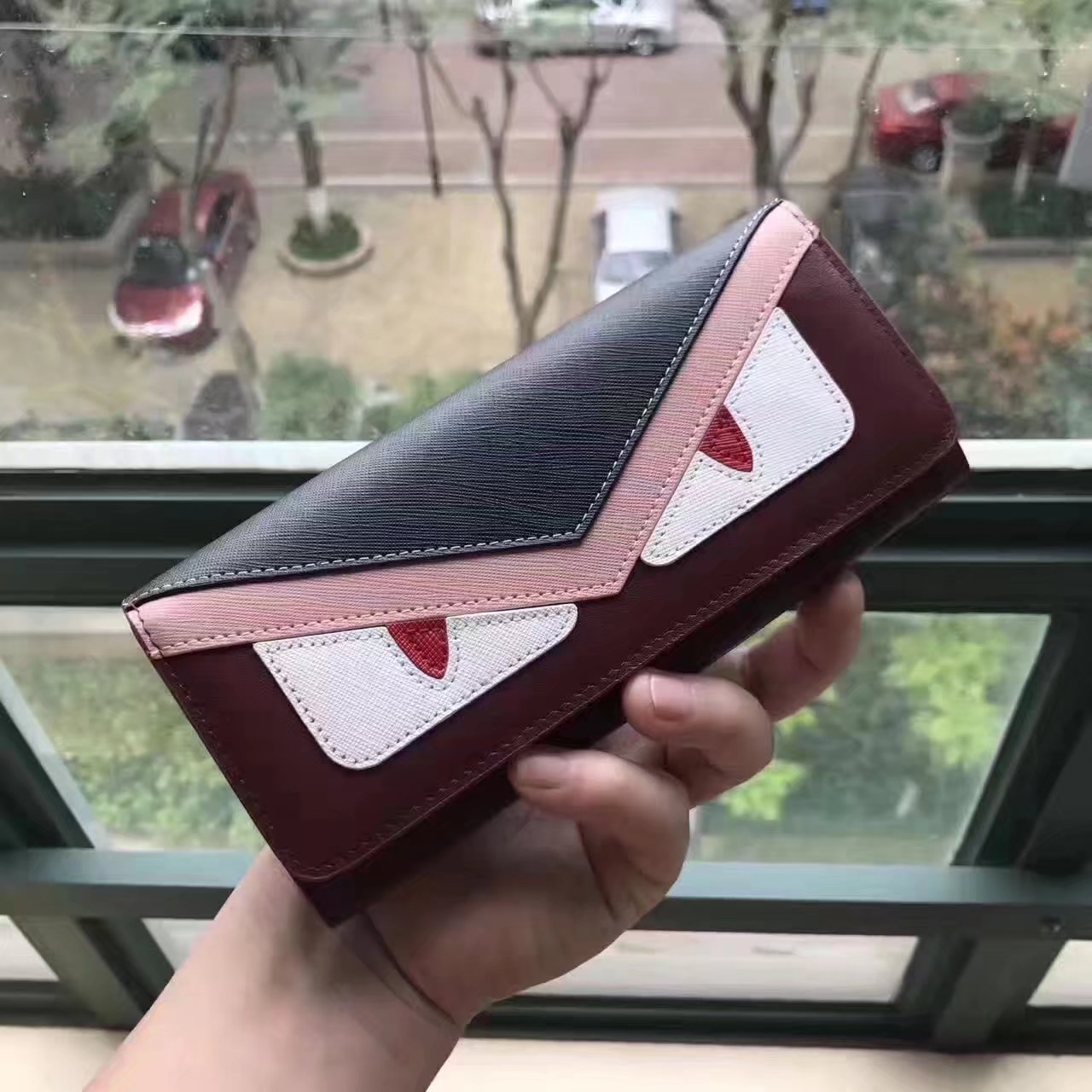 Fendi Continental Wallet in Red Leather