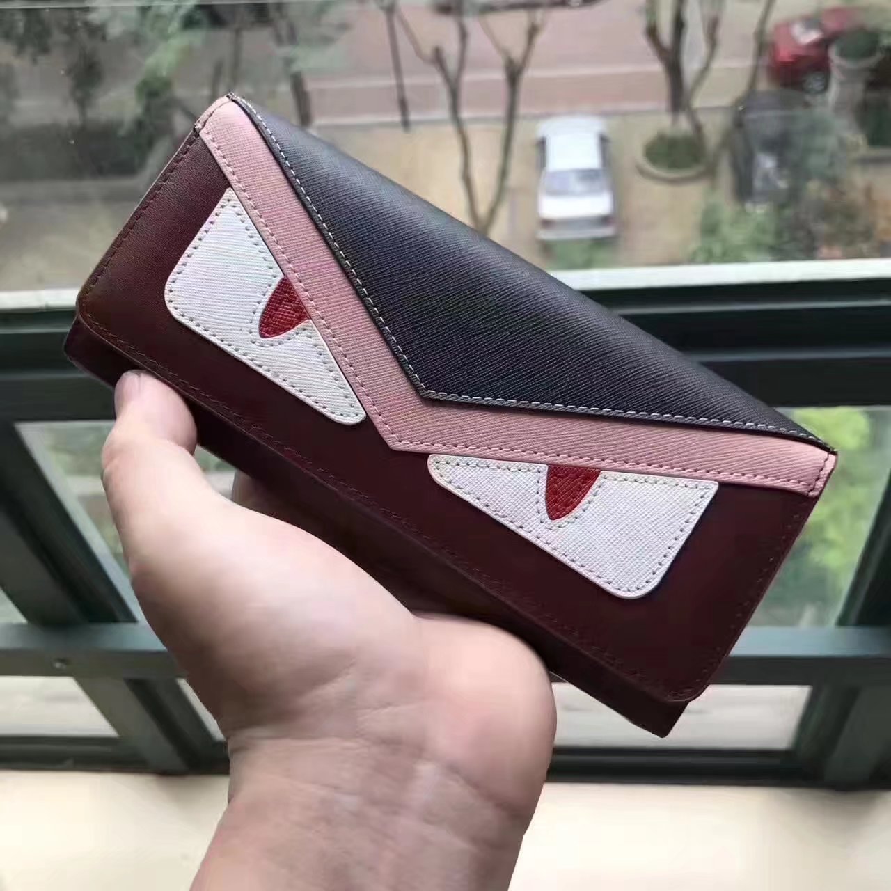 Fendi Continental Wallet in Red Leather