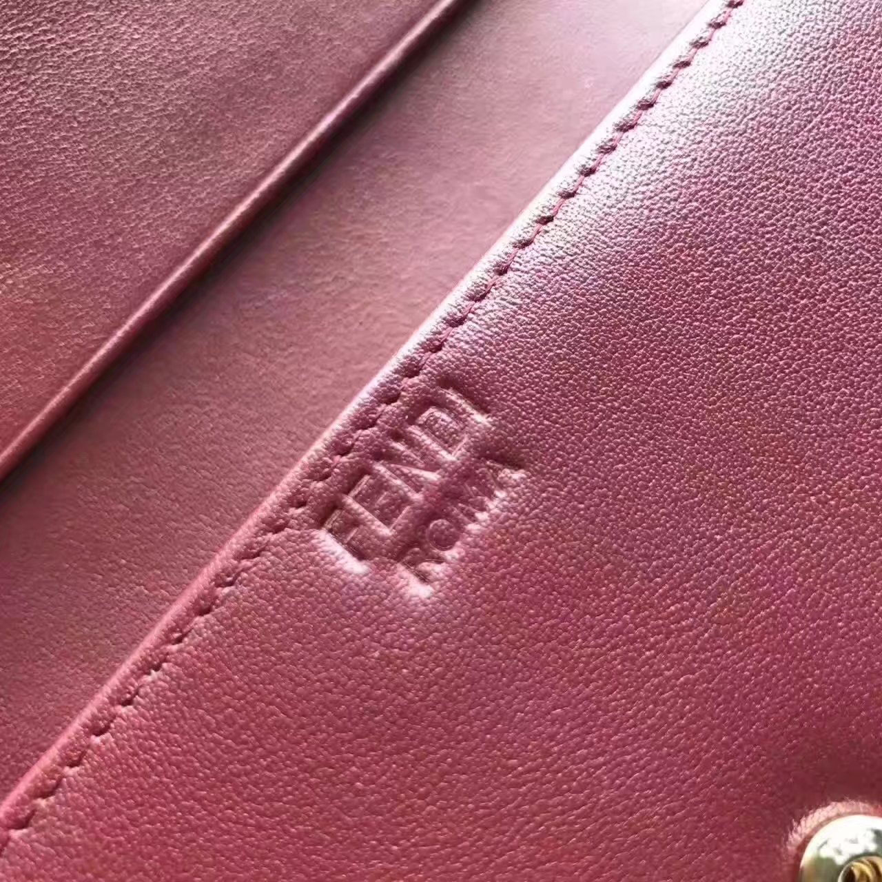 Fendi Continental Wallet in Red Leather