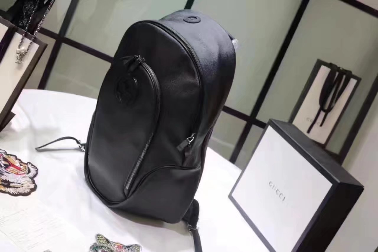 Gucci 223705 GG Supreme Canvas Backpack Black