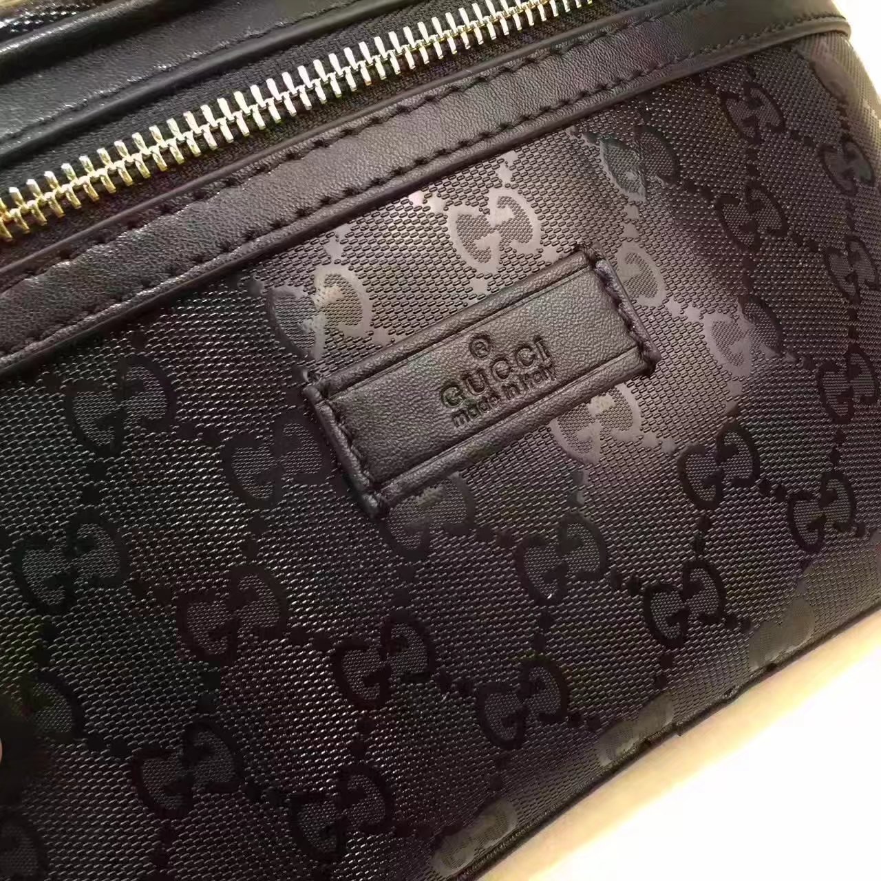 Gucci 233269 GG Supreme Waist Bag Black