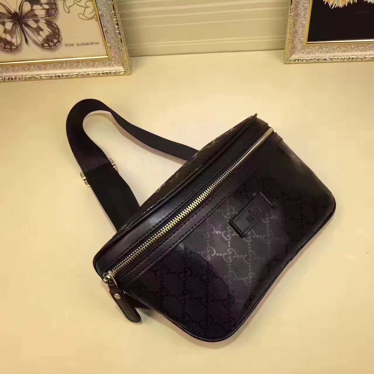 Gucci 233269 GG Supreme Waist Bag Black