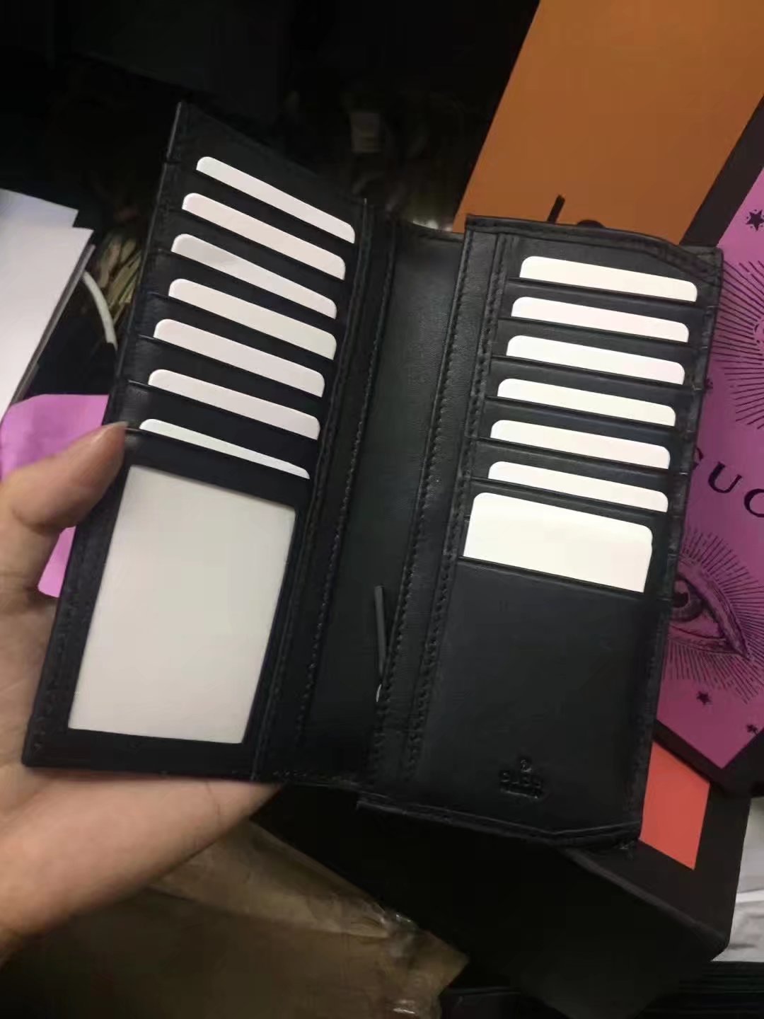 Gucci 307774 Signature Long Wallet Black