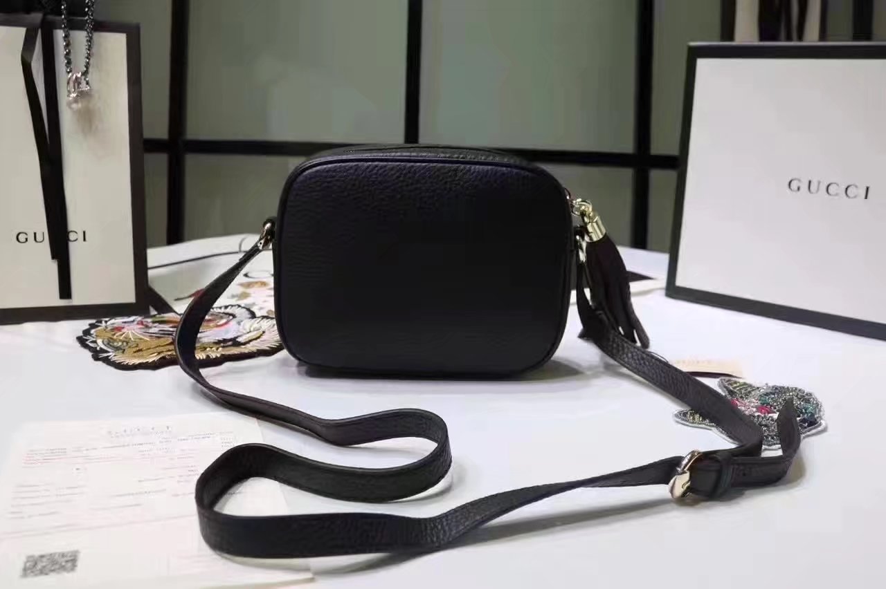 Gucci 308364 Soho Leather Disco Bag Black