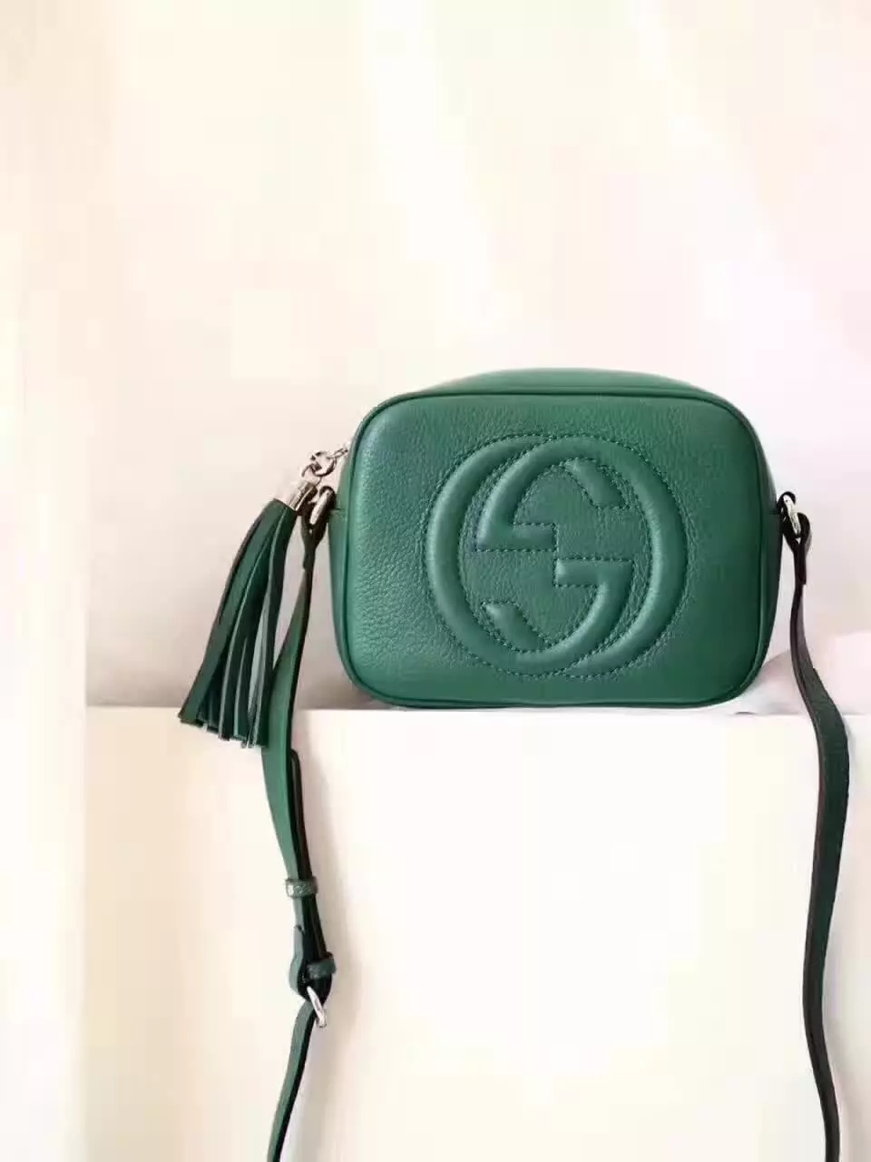 Gucci 308364 Soho Leather Disco Bag Emerald