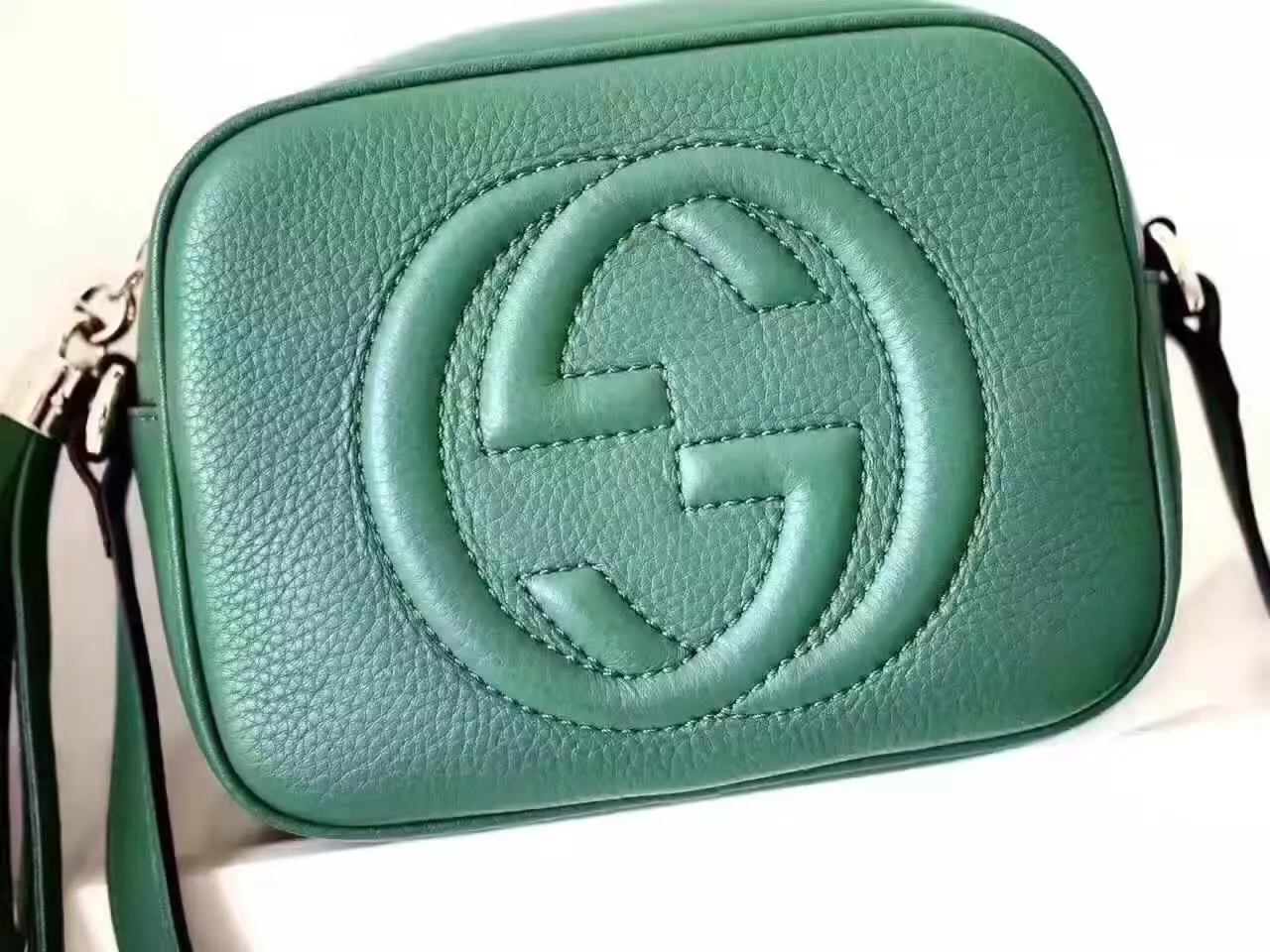 Gucci 308364 Soho Leather Disco Bag Emerald