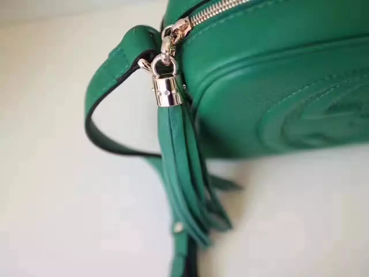 Gucci 308364 Soho Leather Disco Bag Emerald