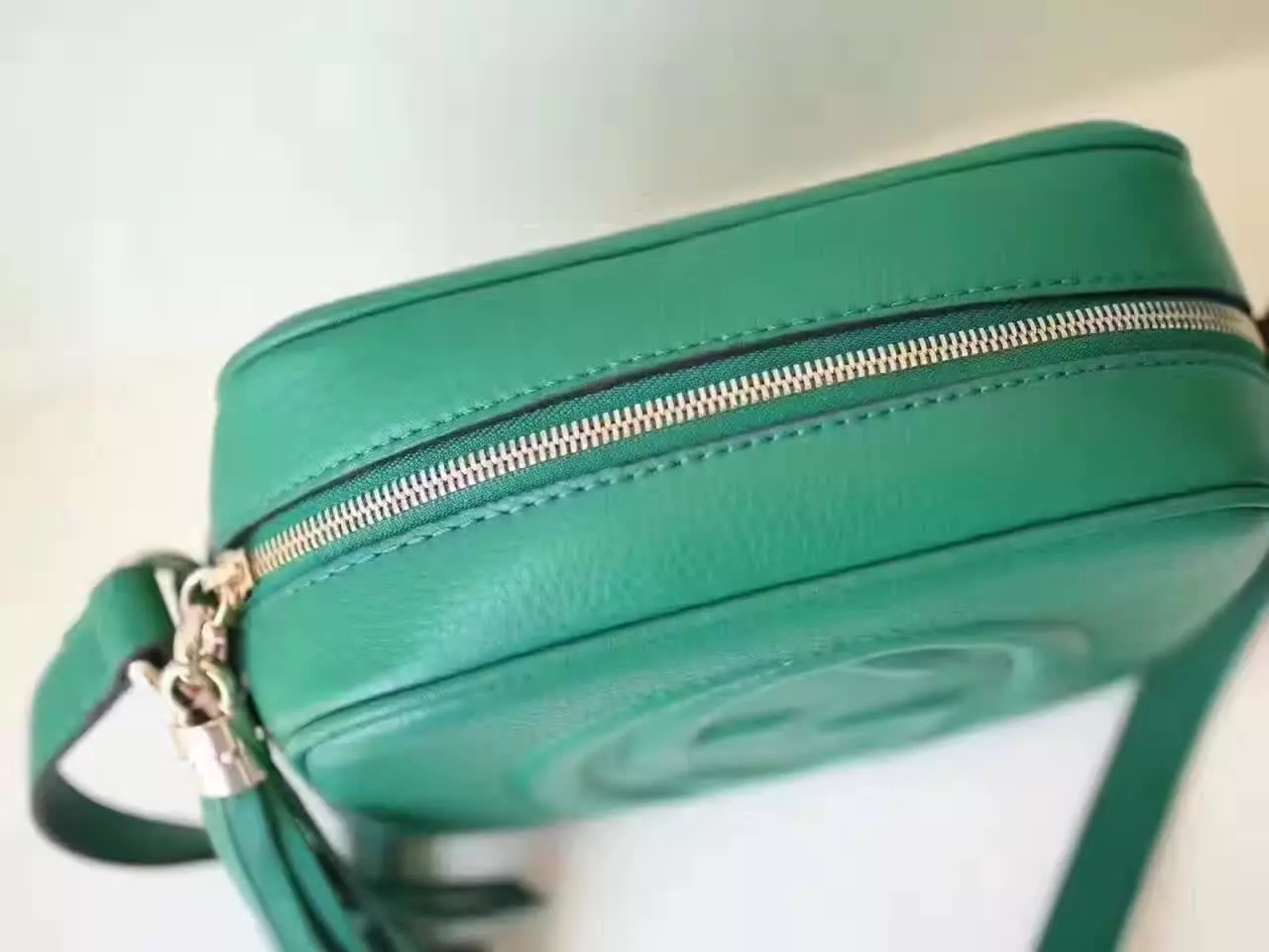 Gucci 308364 Soho Leather Disco Bag Emerald