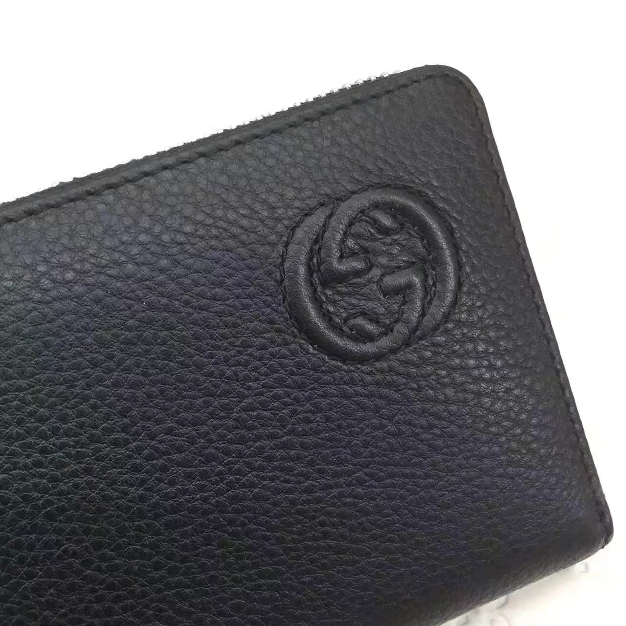 Gucci 328318 Men Long Wallet Black