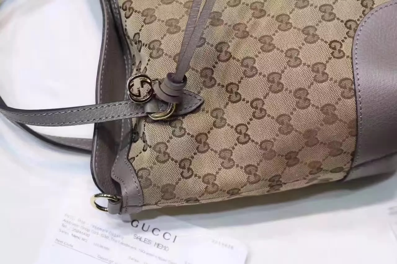 Gucci 353120 Bree Leather Top Handle Bag Grey