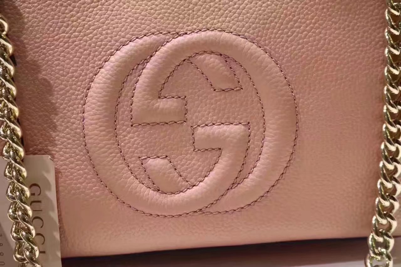 Gucci 387043 Soho Leather Shoulder Bags Pink