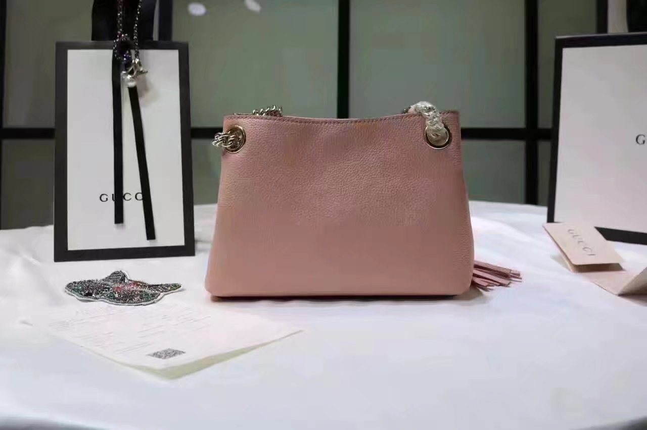 Gucci 387043 Soho Leather Shoulder Bags Pink