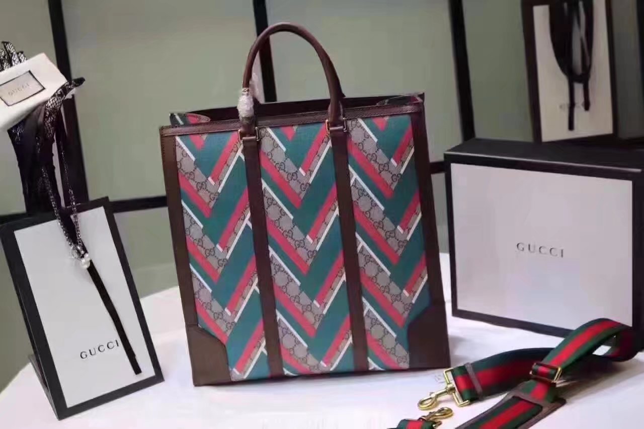 Gucci 406387 GG Chevron Tote