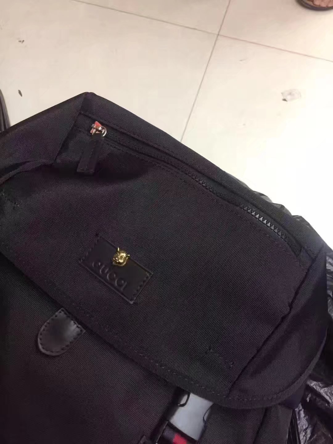 Gucci 429037 Techno Canvas Backpack Black Canvas