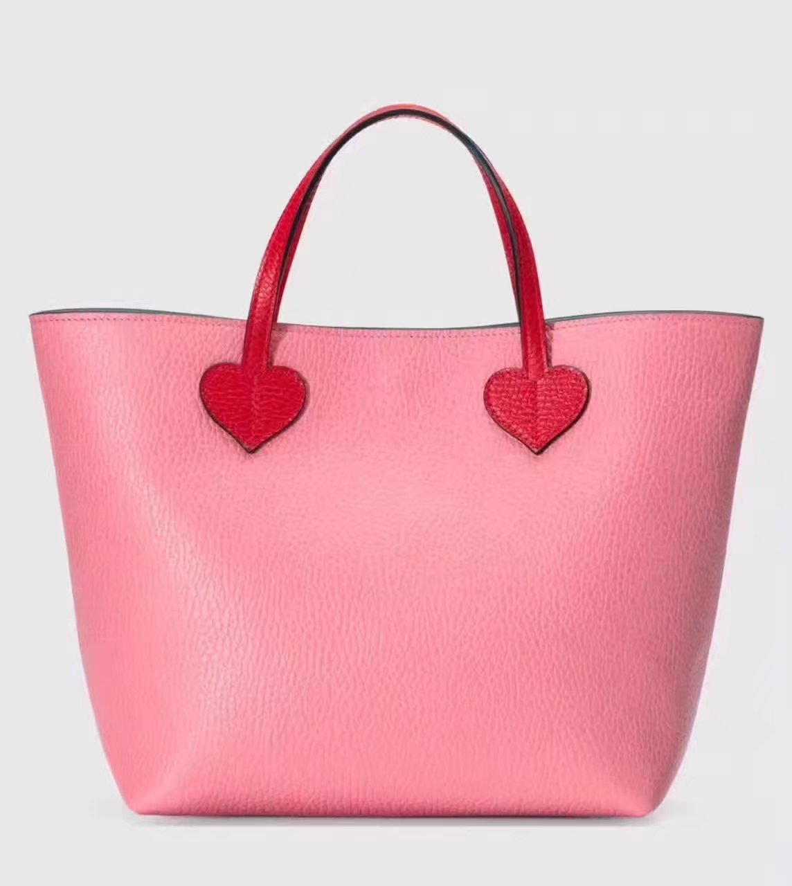 Gucci 457195 Childrens Leather Hearts Tote Bag Pink