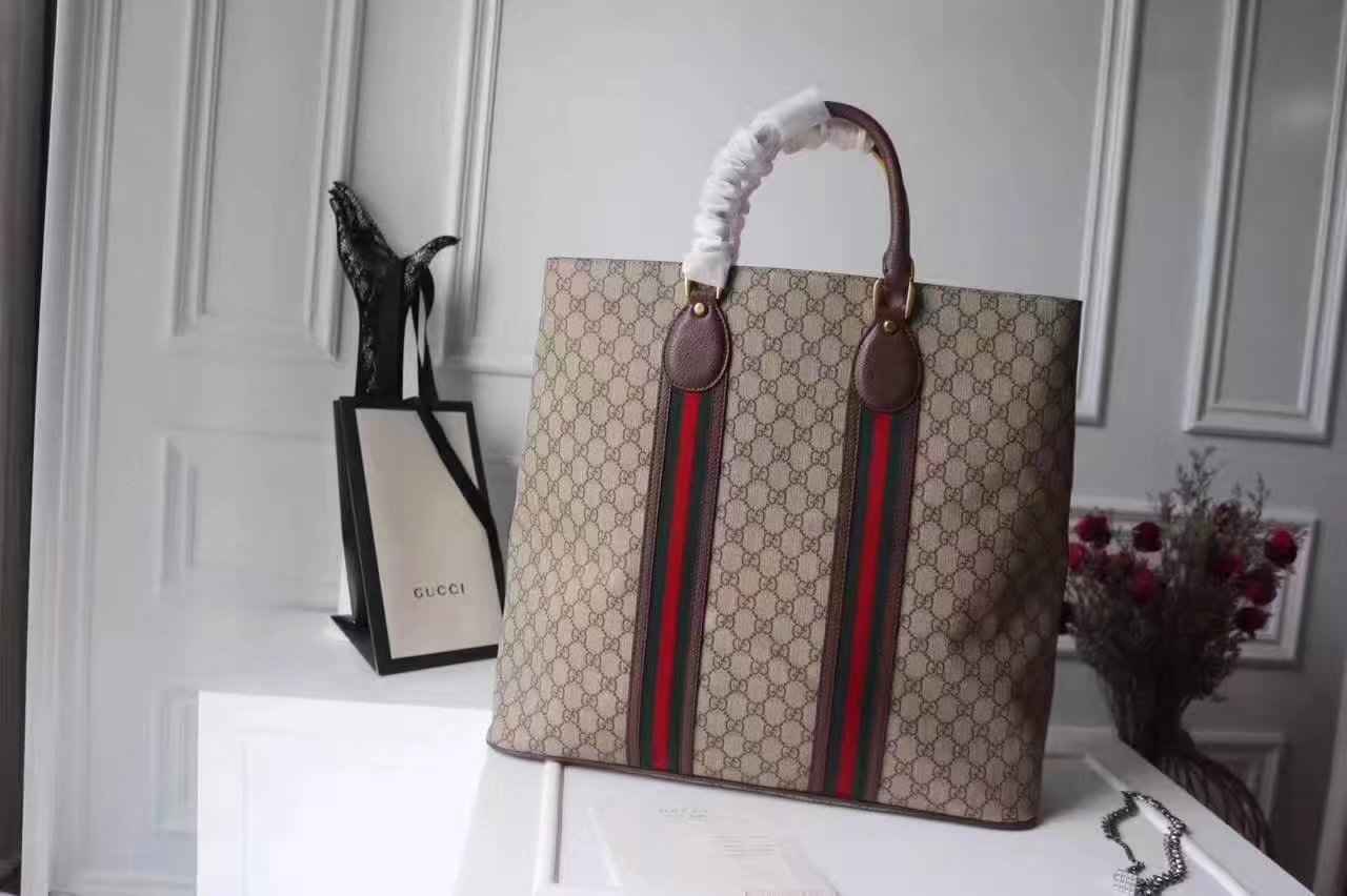 Gucci 473870 GG Supreme Men Tote Bag