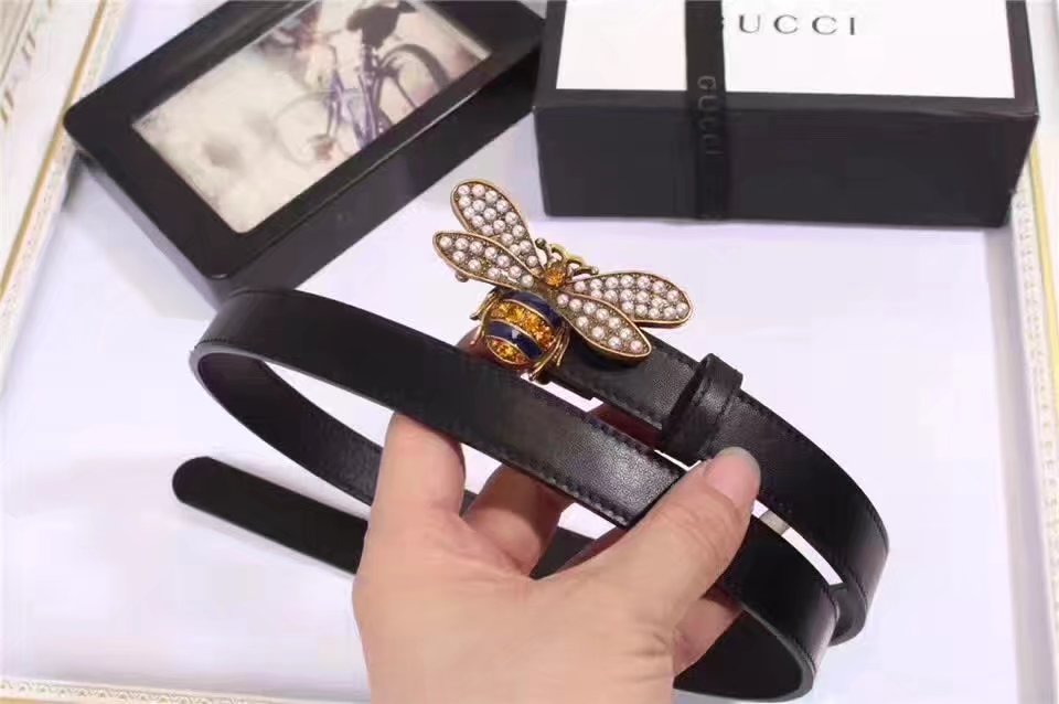 Gucci Bee Women Belt With Diamonds