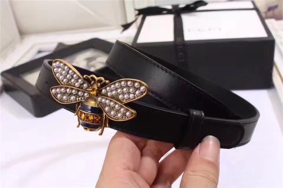 Gucci Bee Women Belt With Diamonds